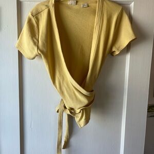 Levi's Yellow Wrap Top